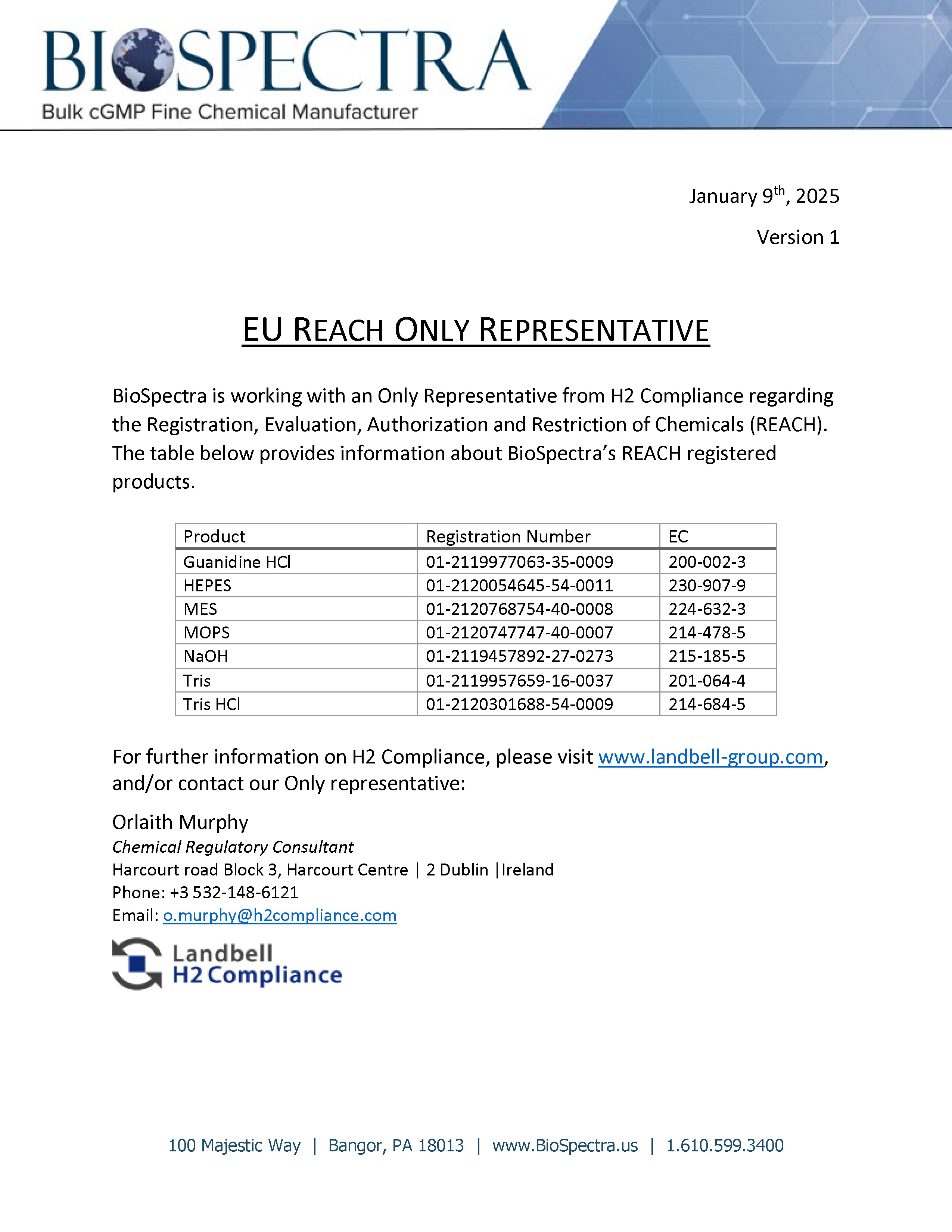 EU REACH Only Representative